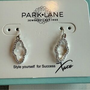 Park Lane Silver Crystal Drop Earrings